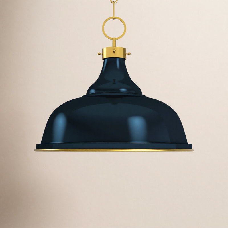 Painted No. 1 Pendant by Mark D. Sikes, Darkest Blue