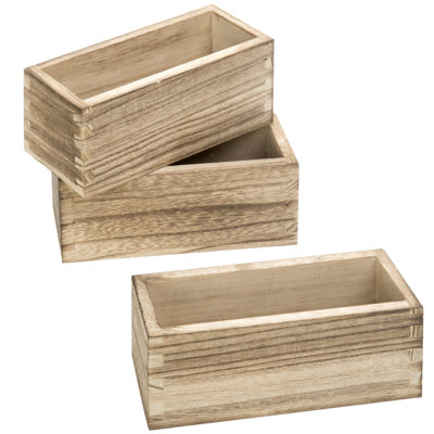 Set of 3 Rustic Torched Wood Magnetic Whiteboard Marker Holder Bins, Wall and Metal Surface Mounted Office Supply Storage for Pens and Accessories
