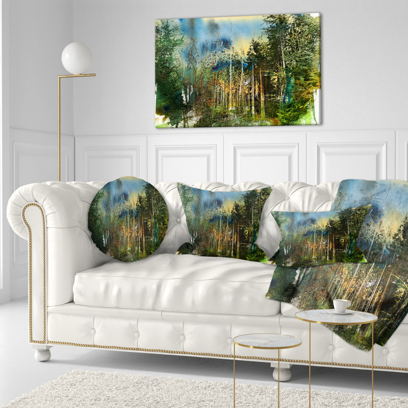 Coussin lombaire aquarelle