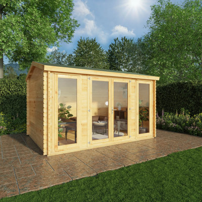 Mercia 13ft x 10ft Home Office Studio Log Cabin (28mm)