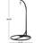 Hanging Chair Bottom, Powder-Coated Iron Stand With Belt, Ideal For Indoor & Outdoor, 44X44x80 Inches, 44.47 Pounds, Black Bottom In Black, Tough And Outdoor Chill Occasions, 44"X44"X80", 44.47Lb