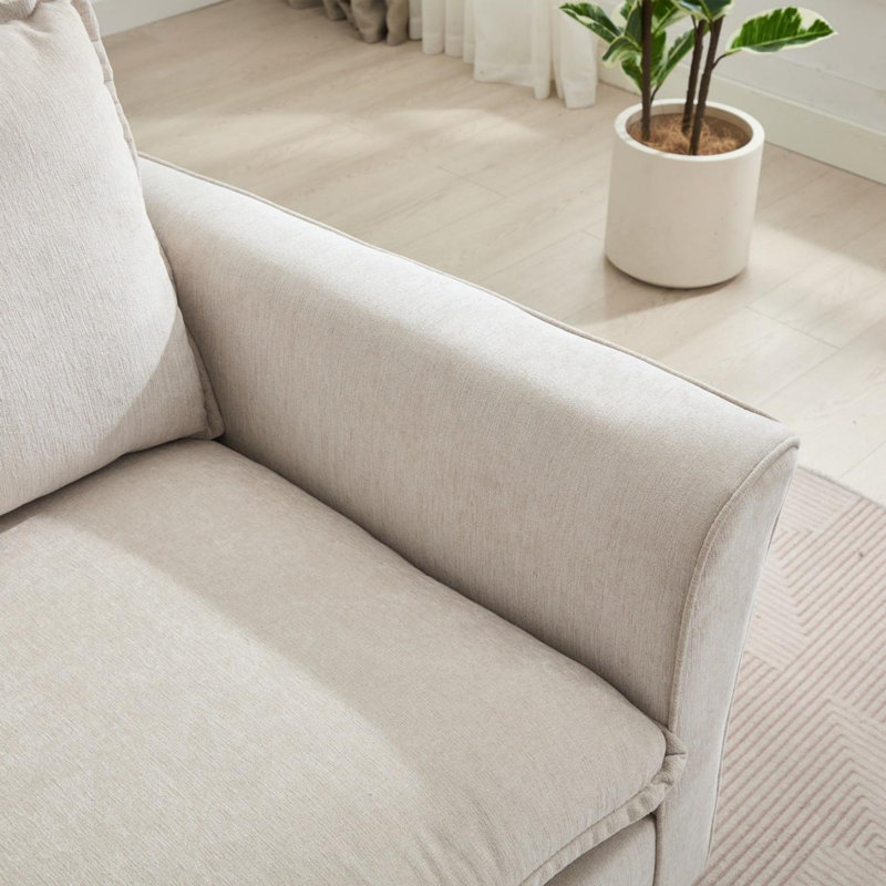 Oversized Armchair, Comfy Chair and a Half Single Sofa, Cream