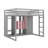 Full Size Wood Loft Bed With Wardrobe, Shelves And Cabinet-1555580787