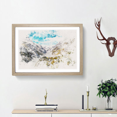 Mountain View in France - Framed Print