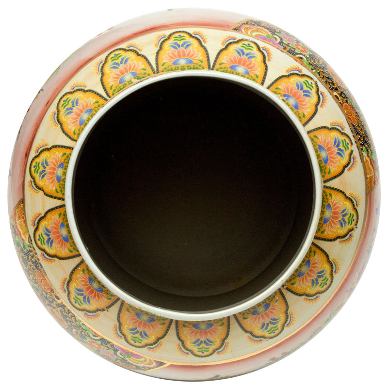 Timeless Chinese Temple Jar, 24", Satsuma