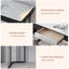 Bureau rectangulaire noir fabriqué avec 1 tiroir-108341553