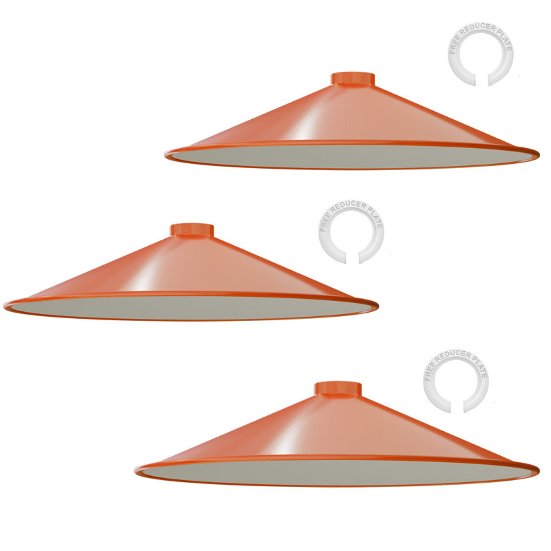 19.05 cm H Cone Lamp Shade ( Screw On ), Orange