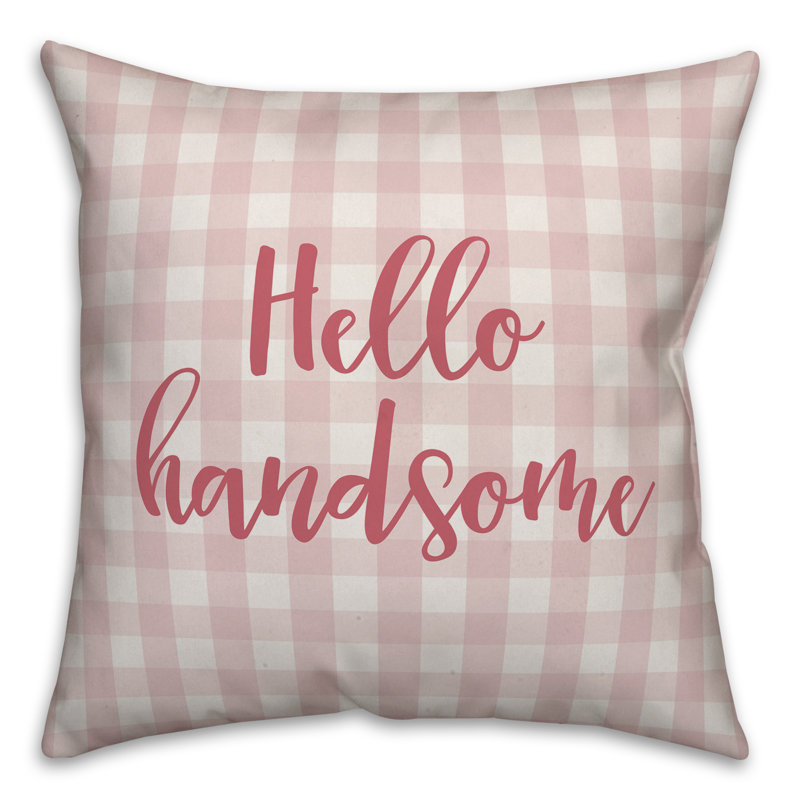  Coussin Hello, Rose, Coussin décoratif