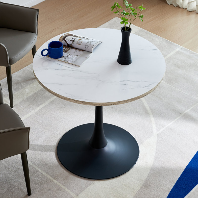 Round Metal Base Dining Table