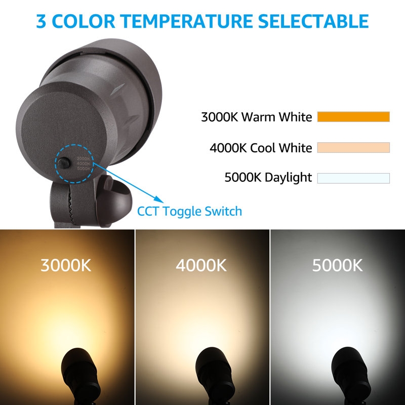 Caleo LED Pathway Light 3 Colour Temperature Selectable Metal Landscape Light for Patio Garden Yard, null