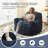 Compression 41.4"W Bean Bag Sofa For Adults, Soft Teddy Fabric Bean Bag Chair-1343140174