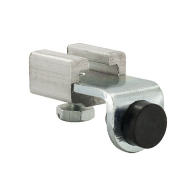 Outwater Track-Mounted Rubber Bumper Stop For Top Mount Sliding Door Hardware, Zinc-Plated Steel Construction With Rubber End Cap, Protects Door And Track, Smooth Quiet Stop