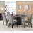 Pedestal Dining Set in Black and Gray-94365247