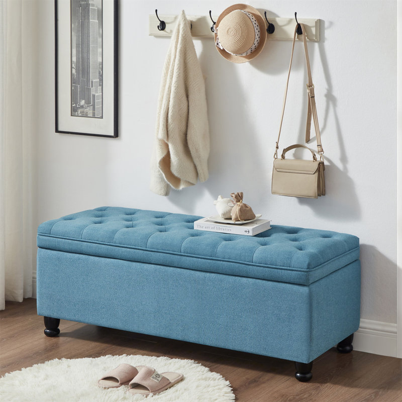 Banc de rangement rembourré Bryhana
