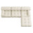 Cylar 104" Wide Velvet Reversible Modular L Shaped Sectional Sofa & Chaise with Ottoman-1453230691