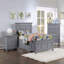 Style transitionnel, table de chevet 1Pc seulement, bois massif, boutons ronds, 3 tiroirs, table de chevet-2092130097