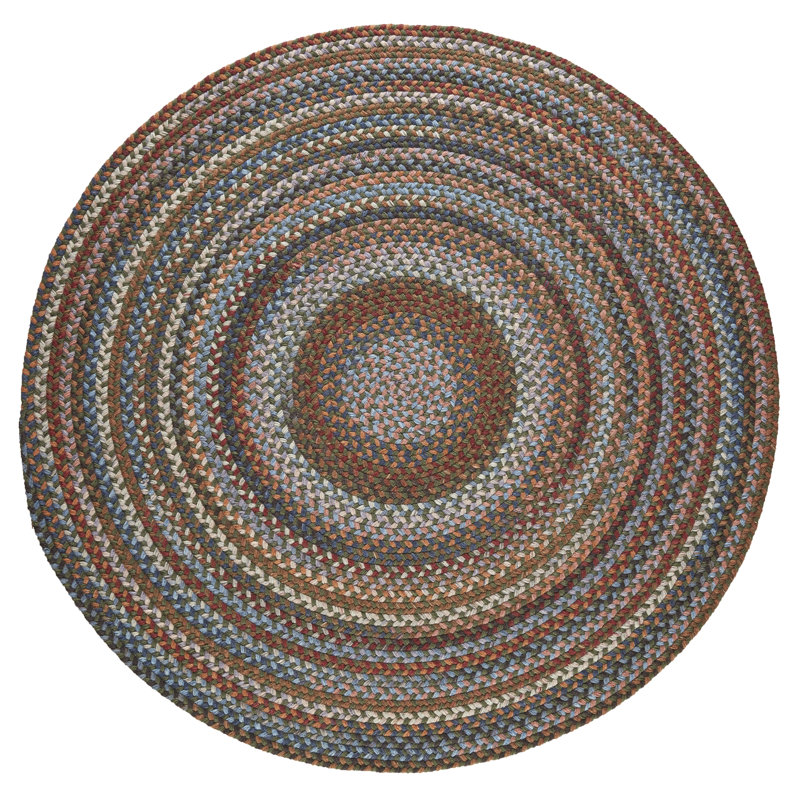 Ato Wool Geometric Indoor Rug, Round 4'