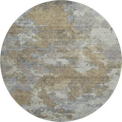 Tapis abstrait lavable à la machine Premium Premium Pinkston
