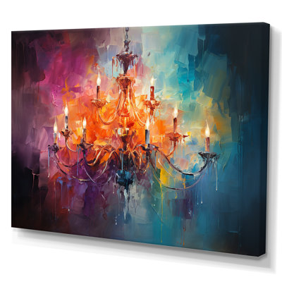 Pink Baroque Luminary Chandelier Radiance - Chandelier Wall Art