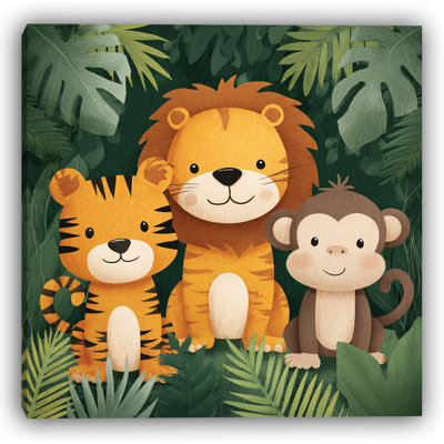 Art mural sur toile Jungle Friends III