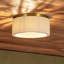 Plafonnier encastré tambour en coton à 2 lumières Hassler