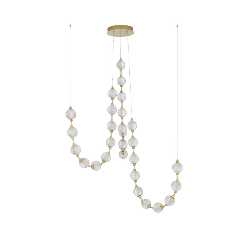 30 - Light Gold LED Unique/Statement Pendant