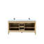 Meuble-lavabo double 72 po Aura avec plateau et dosseret en marbre d'ingénierie Aura-1010431989-859022393