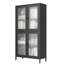 Classeur en métal à 4 tablettes avec matériel pour bureau - Bibliothèque autoportante noire