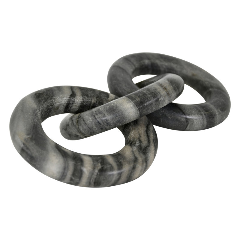 Round Gray Marble Chain