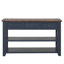 Console de 48 pouces en bois de pin massif, table d'appoint moderne avec 3 tiroirs de rangement et 2 tablettes | Idée de cadeau