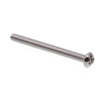 Vis à machine, tête ronde, embout cruciforme / à fente, n ° 6-32 x 1-1 / 2 po, acier inoxydable de qualité 18-8 (paquet de 100)