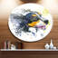 Chien et boule jaune aquarelle - reproduction d'art-35105185-35105190