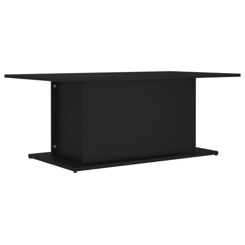 Manufactured Wood Pedestal Single Coffee Table, Black