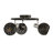 3-Light Black Metal Flush Mount Ceiling Light, E12 Base, Dimmable, ETL Certified