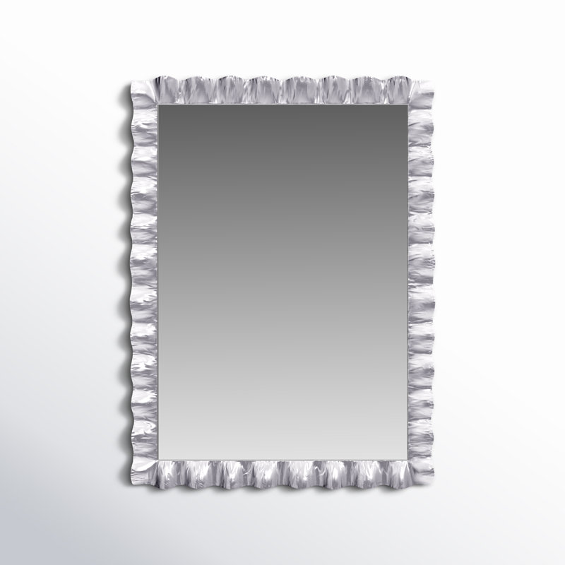 Theodore Metal Rectangle Mirror, 40" x 29.5", Silver
