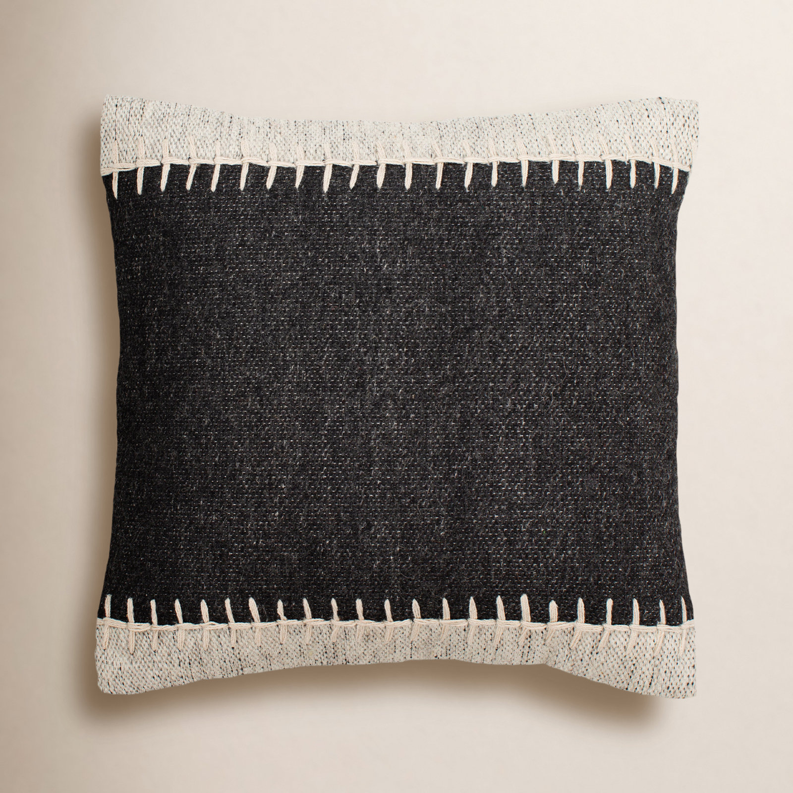 Nolea Wool Throw Pillow, Polyester/Polyfill