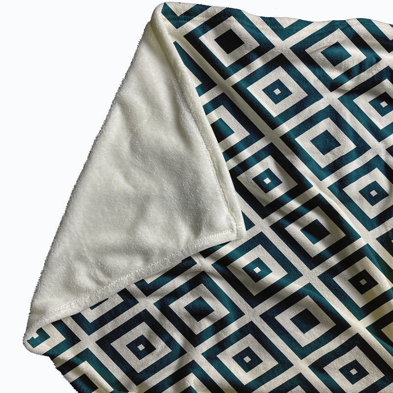 Maud Plain Weave / Muslin Throw Blanket, Teal