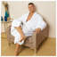 Gender Neutral Mid-Calf Bathrobe with Pockets-2121387635