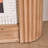 Burlywood + White Solid Wood Freestanding Fireplace