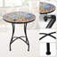 Table ronde en fer, table d'appoint pour canapé, balcon décontracté minimaliste moderne, table d'angle européenne, table à fleurs, petite table basse circulaire