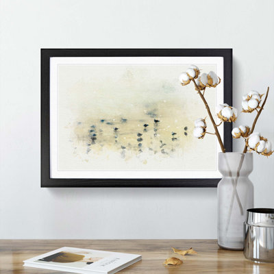 Seagulls upon the Beach in Abstract - Picture Frame Graphic Art Print