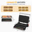 Barbecue d'intérieur 3 en 1, presse à panini et machine à sandwich, 1 600 W avec plaques antiadhésives en céramique amovibles, acier inoxydable