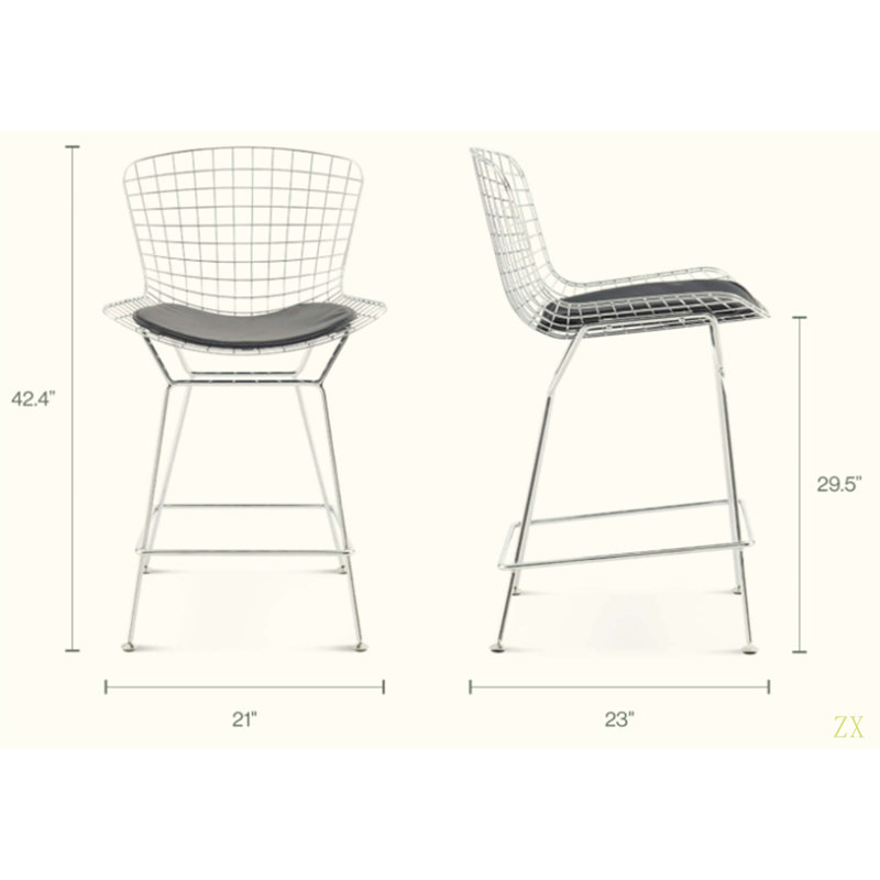 Ensemble de deux tabourets de bar Bertoia