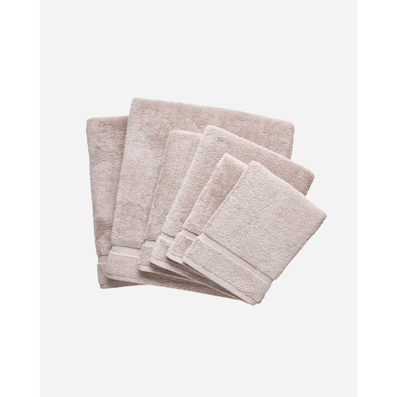 Ensemble de serviettes 6 pièces 100% coton super doux, Rose