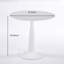 Table à piédestal moderne de 31,5 pouces de style Mid-Century, multifonctionnelle pour la salle à manger et le café, plateau en panneau de fibres à densité moyenne blanc pour divers espaces