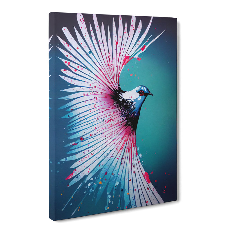 Dove Bird Splatter Vol.1 - Wrapped Canvas, 60cm H x 40cm W x 3cm D