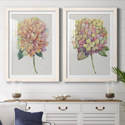 " Multicolor Floral I " 2 Piece Art Color Photography Painting