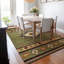 Premium Machine Washable Yamen AMF179 Spice 1'8" x 2'6" Rug in , Green-109613363