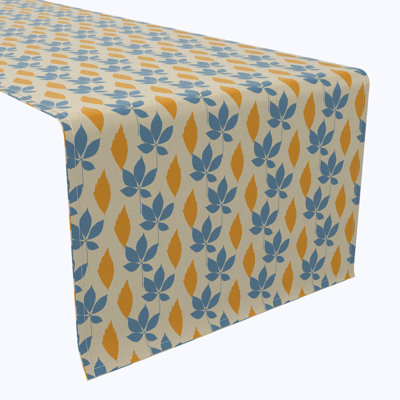 Table Runner, 100% Cotton, Fall Leaves Repeat
