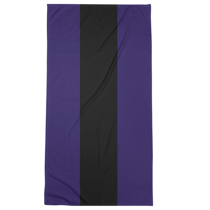 Bath Towel, Purple/Matte Black